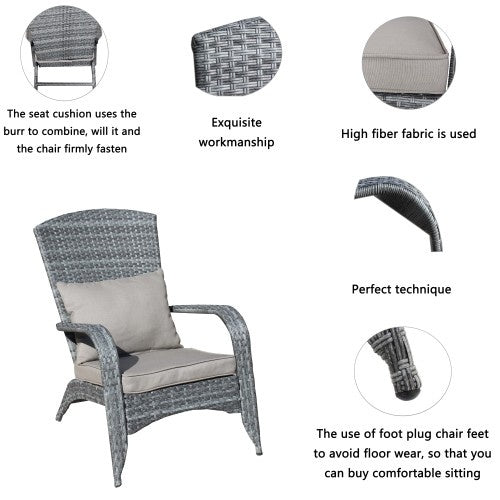 Outdoor Rattan Chair With Cushions