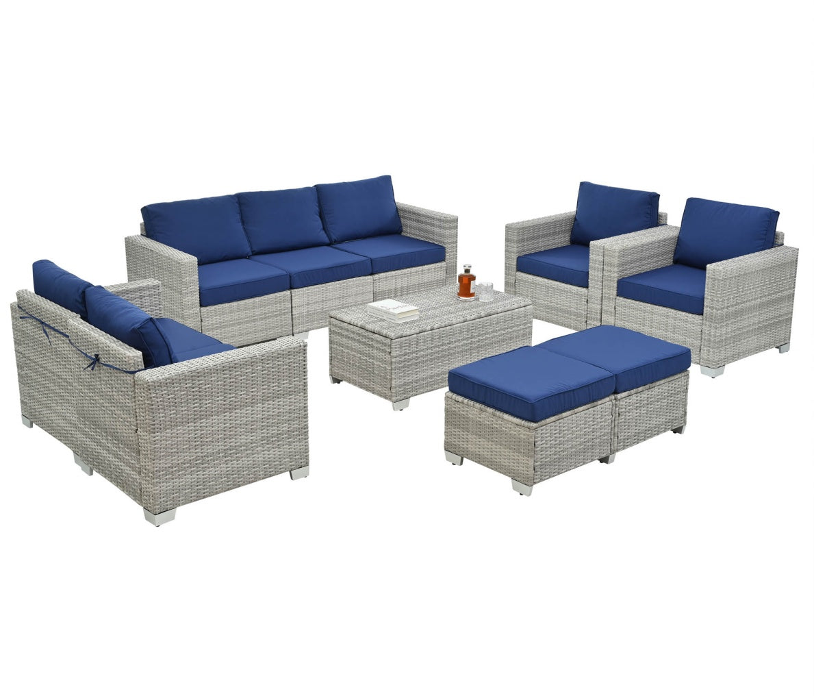 10-Piece Outdoor Sofa & Seating Set