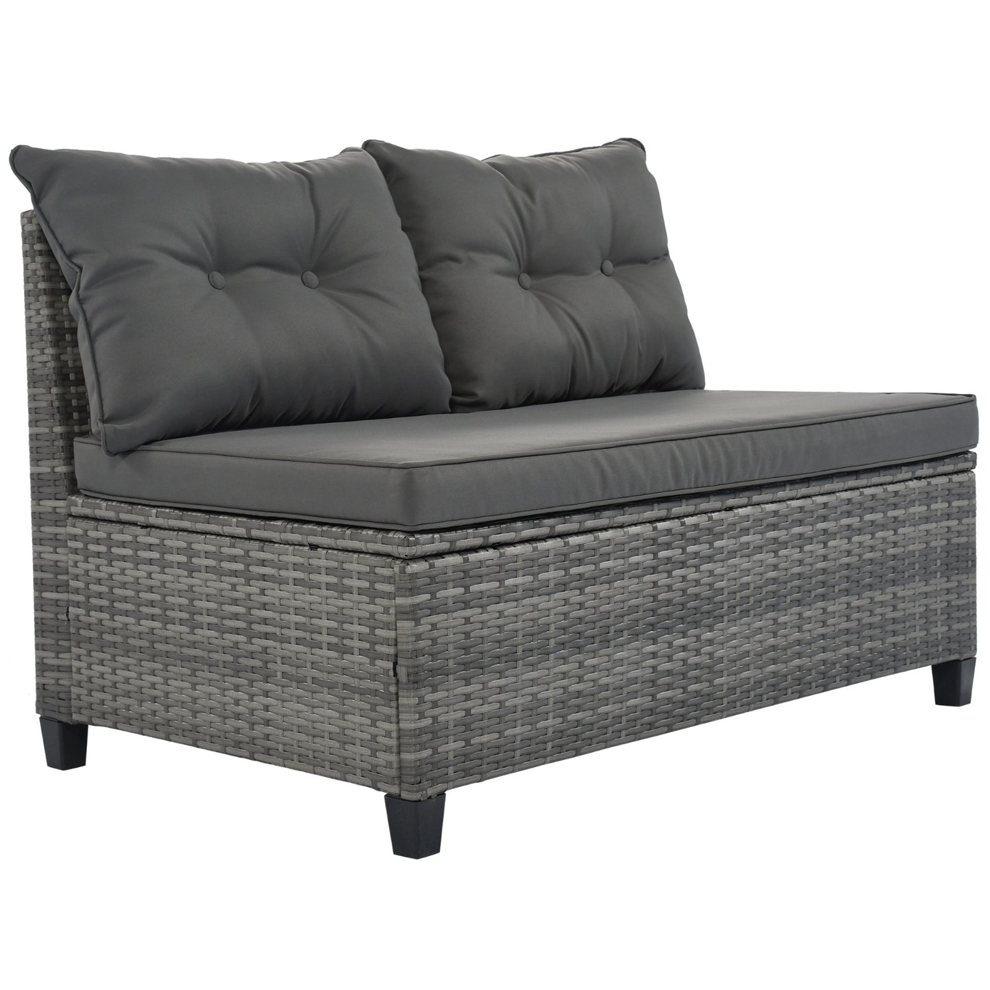 8-Piece Outdoor Round Sofa Set – Half-Moon Curved Sectional with All-Weather Cushions
