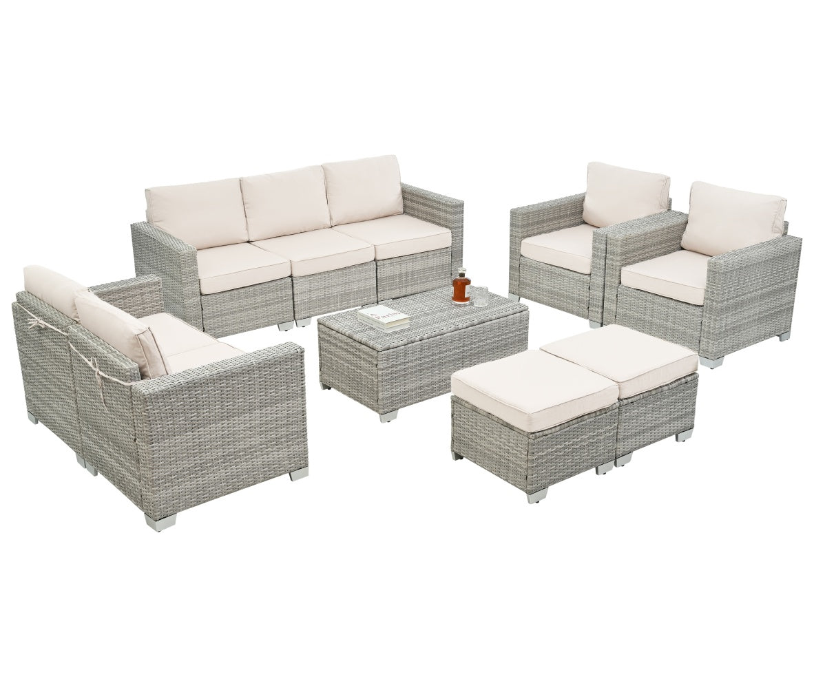 10-Piece Outdoor Sofa & Seating Set