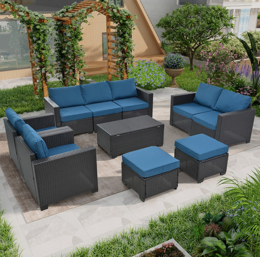 10-Piece Outdoor Sofa & Seating Set