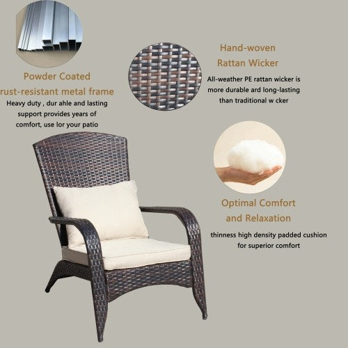 Outdoor Rattan Chair With Cushions